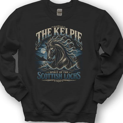 The Kelpie Scottish Lochs Sweatshirt - Black