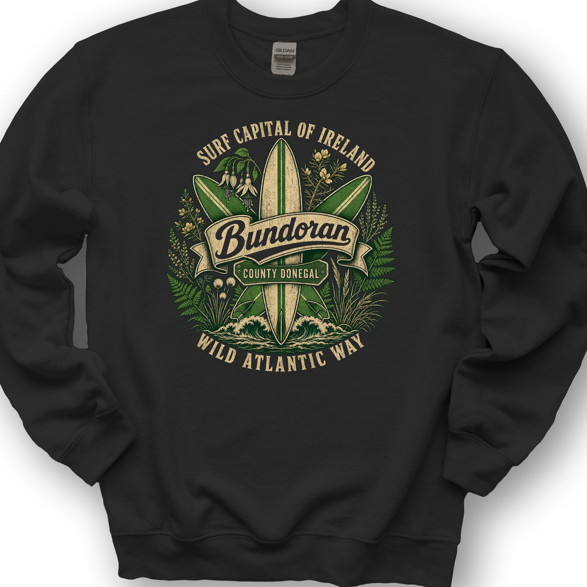 Bundoran Surf Capital Sweatshirt - Black