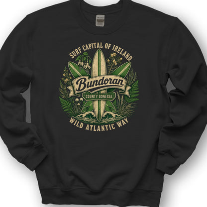 Bundoran Surf Capital Sweatshirt - Black