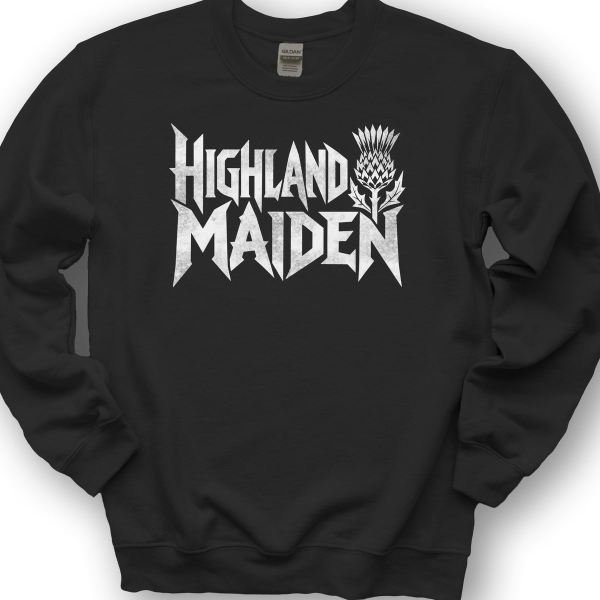 Highland Maiden Thistle Sweatshirt - Black