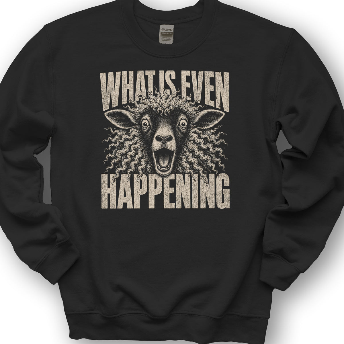 Sheep Happening Sweatshirt - Black
