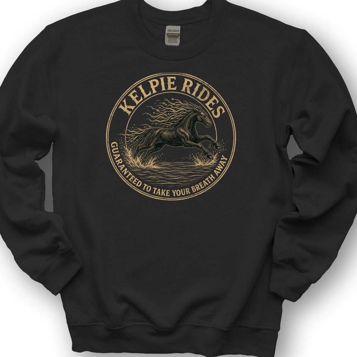 Kelpie Rides Badge Sweatshirt - Black