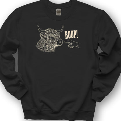 Boop Highland Coo Sweatshirt - Black