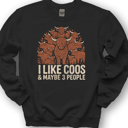 I Like Coos Sweatshirt - Black