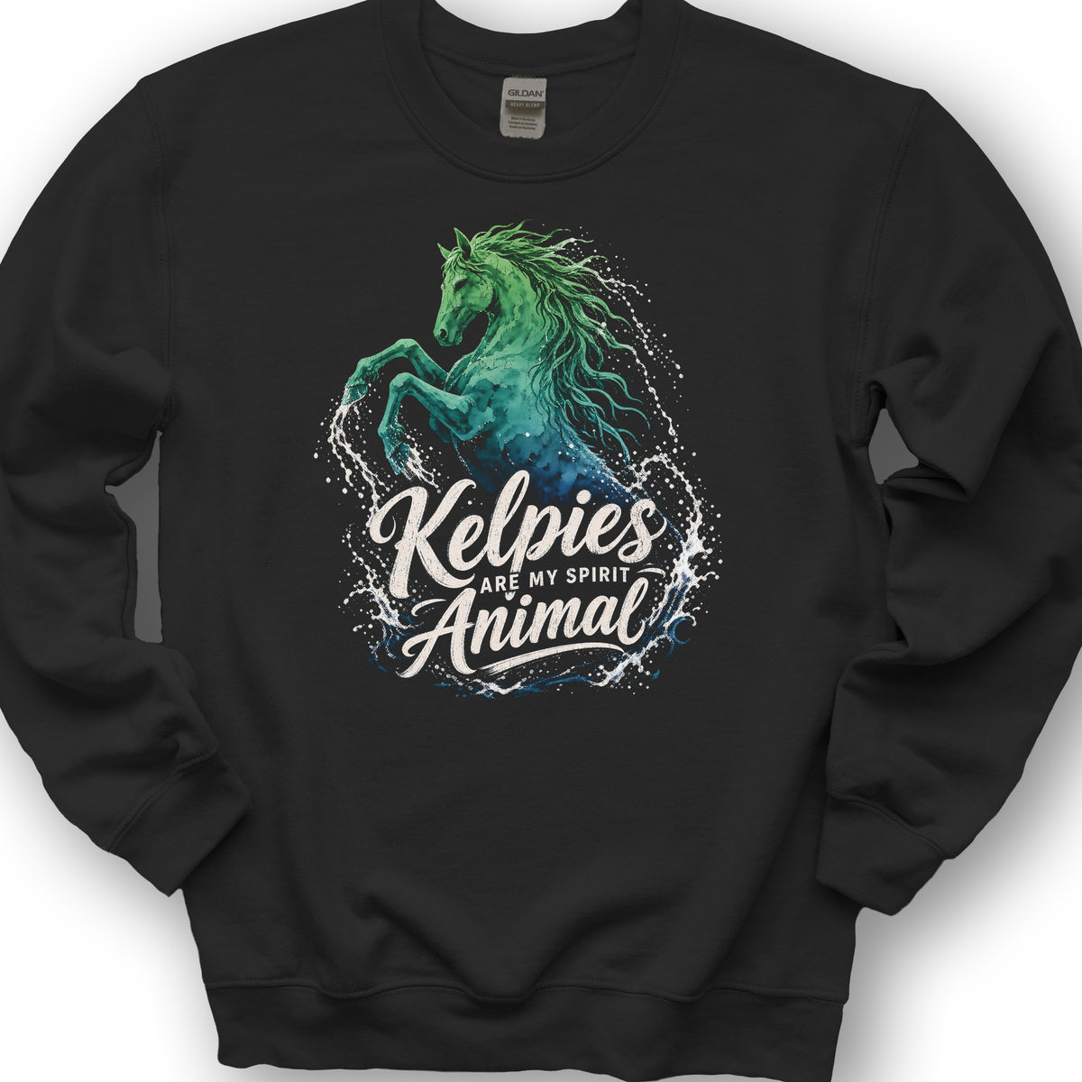 Kelpie Spirit Animal Sweatshirt - Black