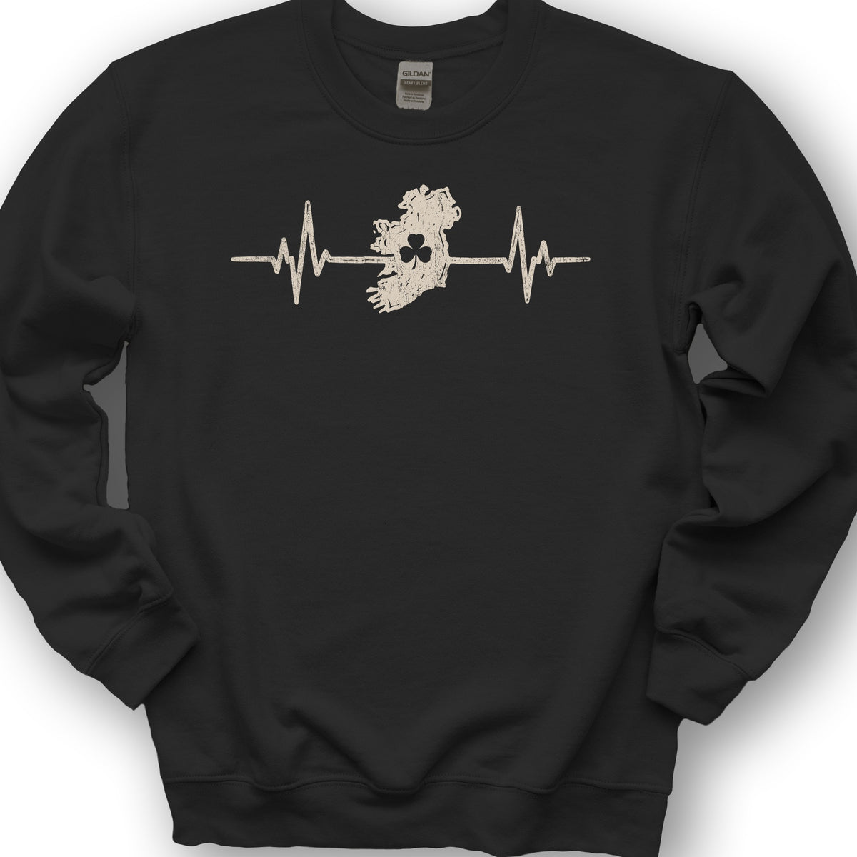 Ireland Heartbeat Sweatshirt - Black