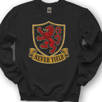Never Yield Lion Sweatshirt - Black