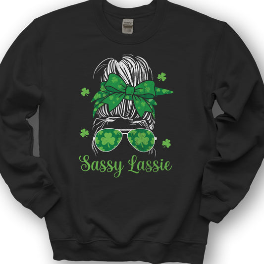 Irish Sassy Lassy Sweatshirt - Black