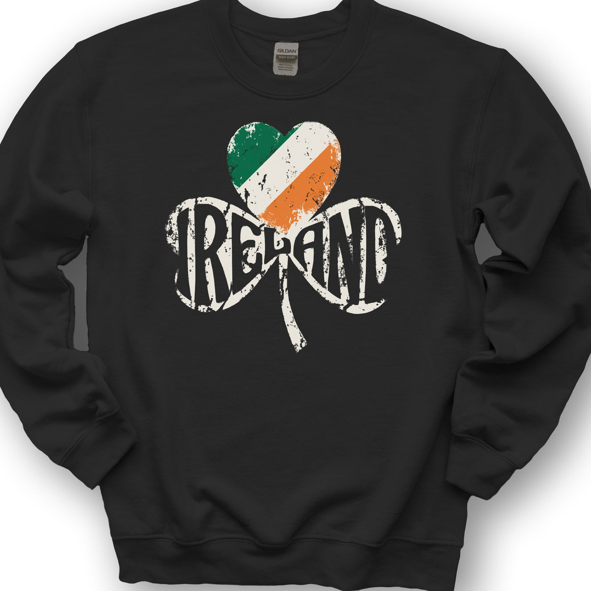 Ireland Shamrock Flag Sweatshirt - Black