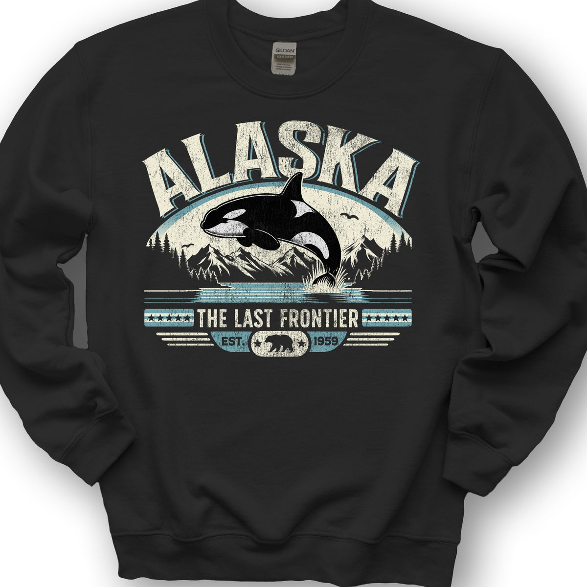 Alaska The Last Frontier "Orca" Sweatshirt - Black