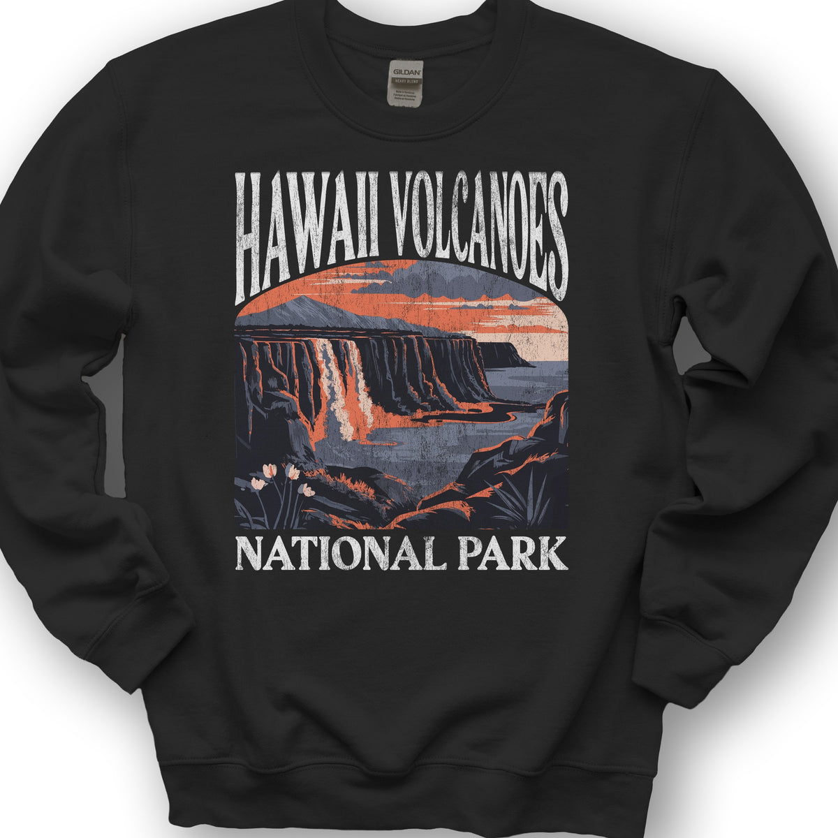 Hawaii Volcanoes National Park "Big and Bold" Sweatshirt - Black