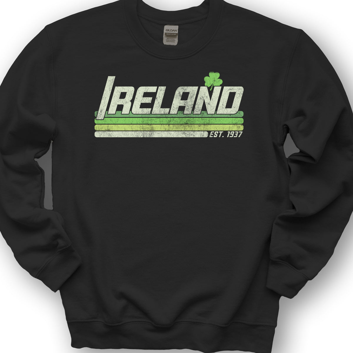 Ireland Retro Stripe Sweatshirt - Black