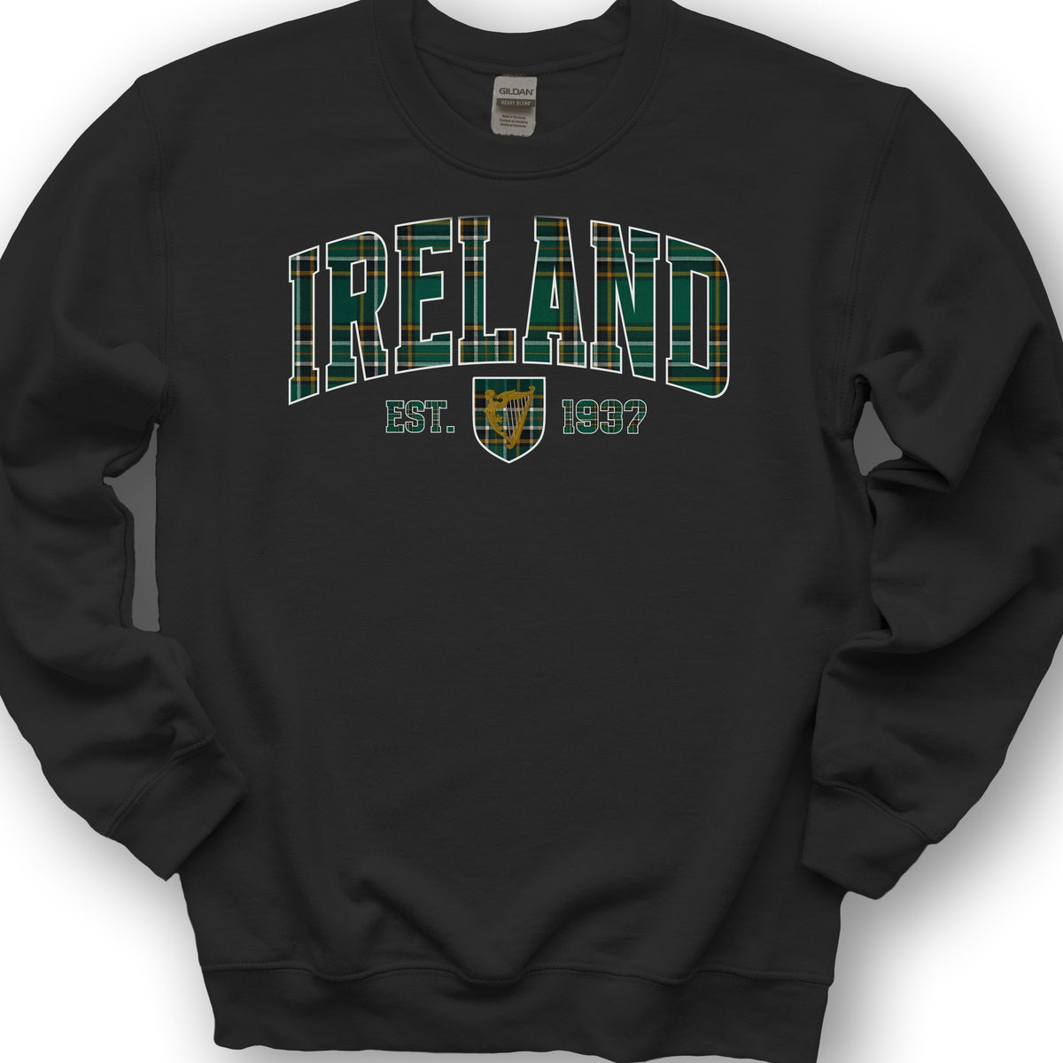 Ireland Tartan Varsity Sweatshirt - Black