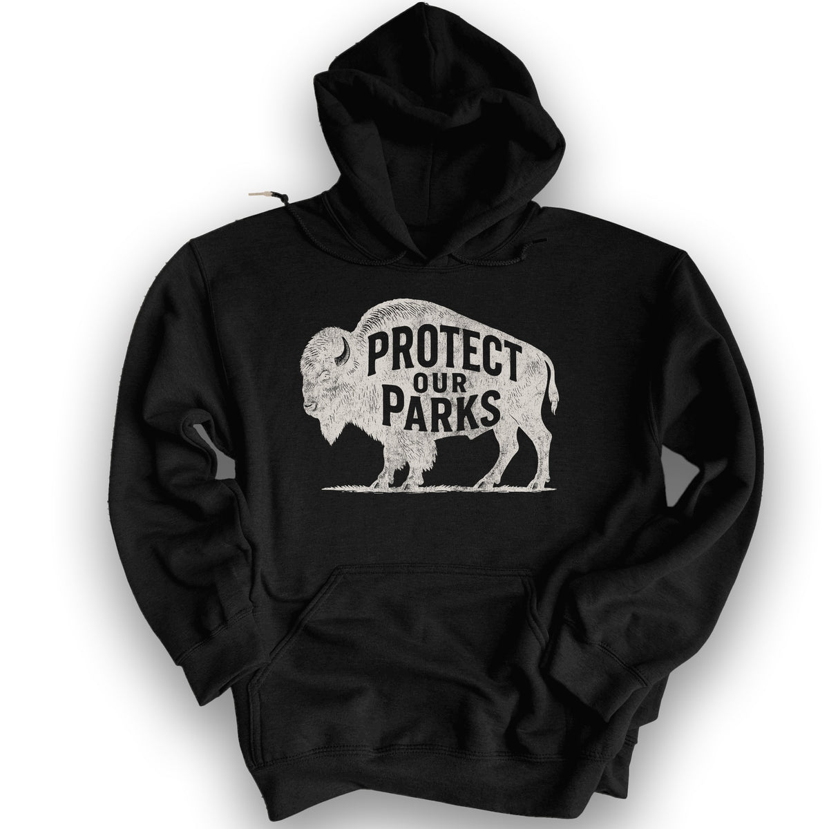 Protect Our Parks "Vintage Buffalo" Hoodie - Black