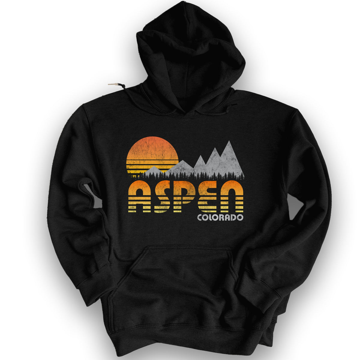 Aspen "80's Retro" Hoodie - Black