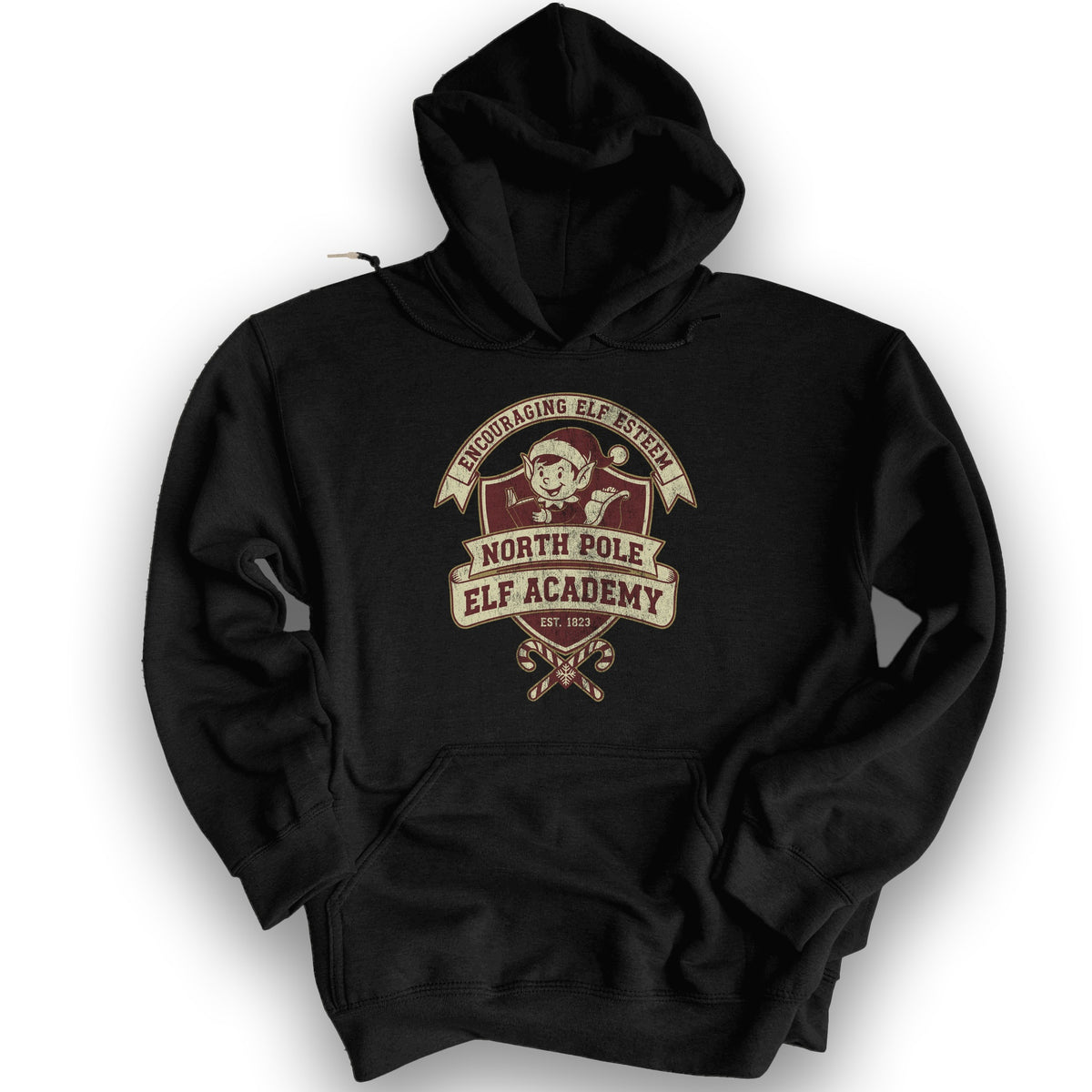 North Pole Elf Academy Hoodie - Black