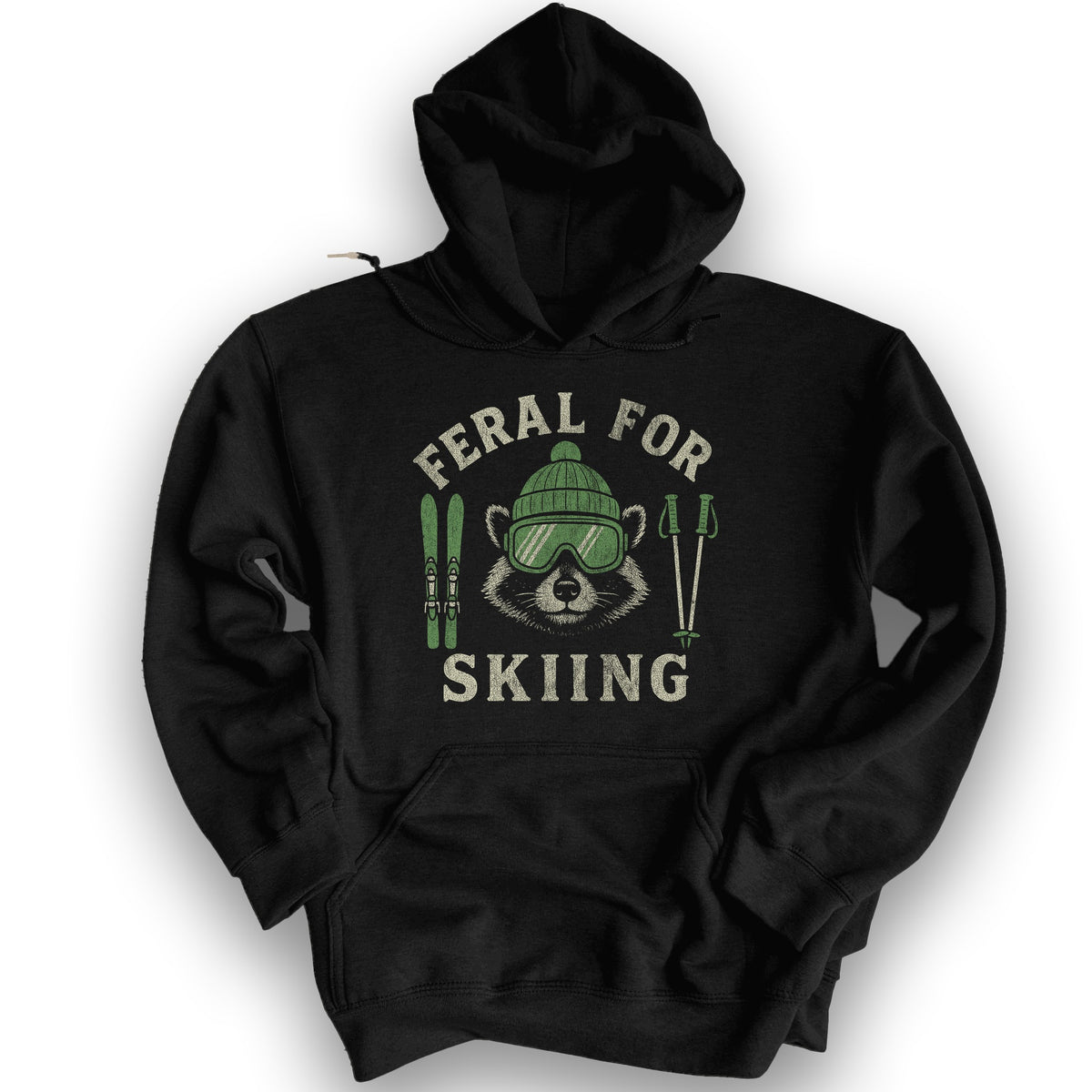 Feral for Skiing Hoodie - Black