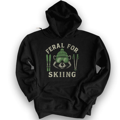 Feral for Skiing Hoodie - Black