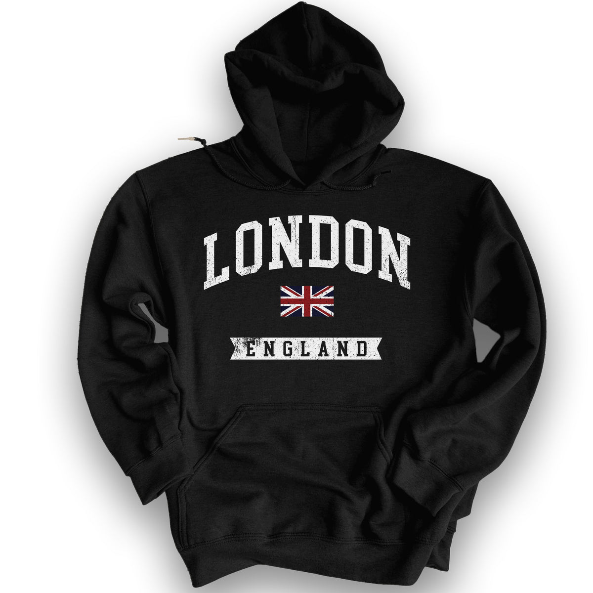 London Varsity Flag Hoodie - Black