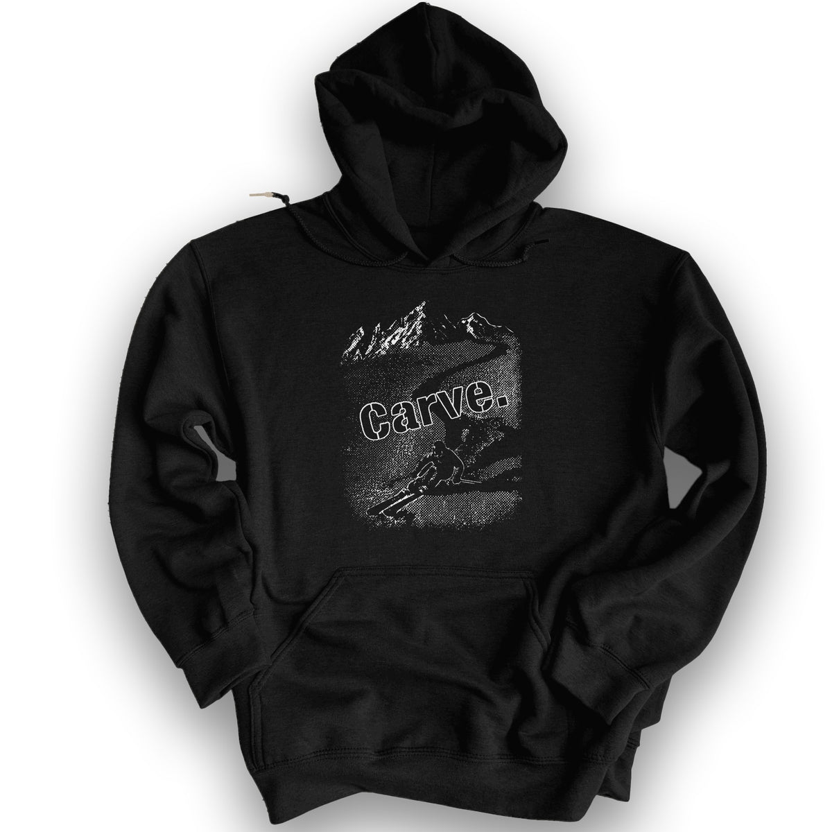 Carve Ski Print Hoodie - Black