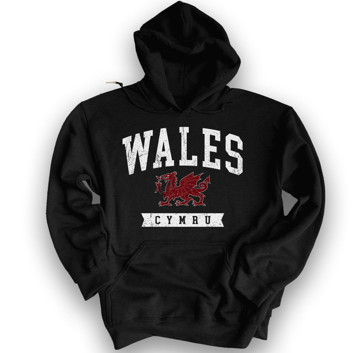 Wales Varsity Dragon Hoodie - Black