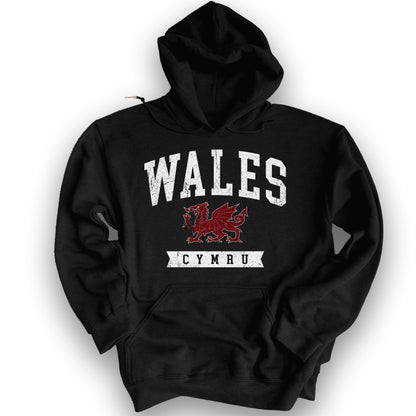 Wales Varsity Dragon Hoodie - Black