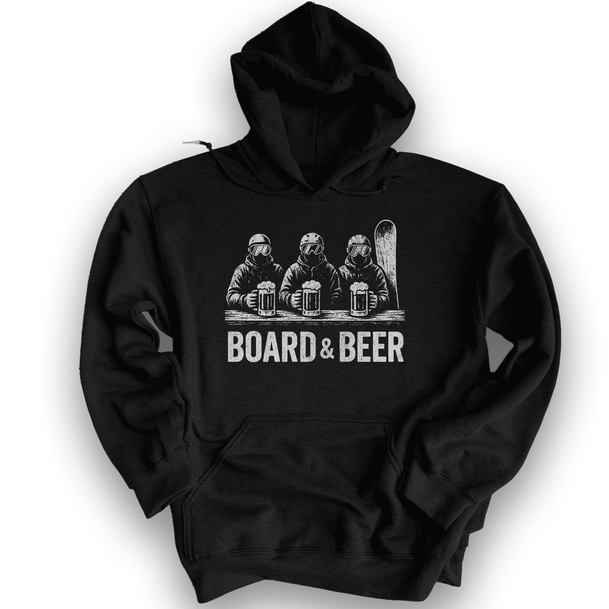 Board and Beer Hoodie - Black