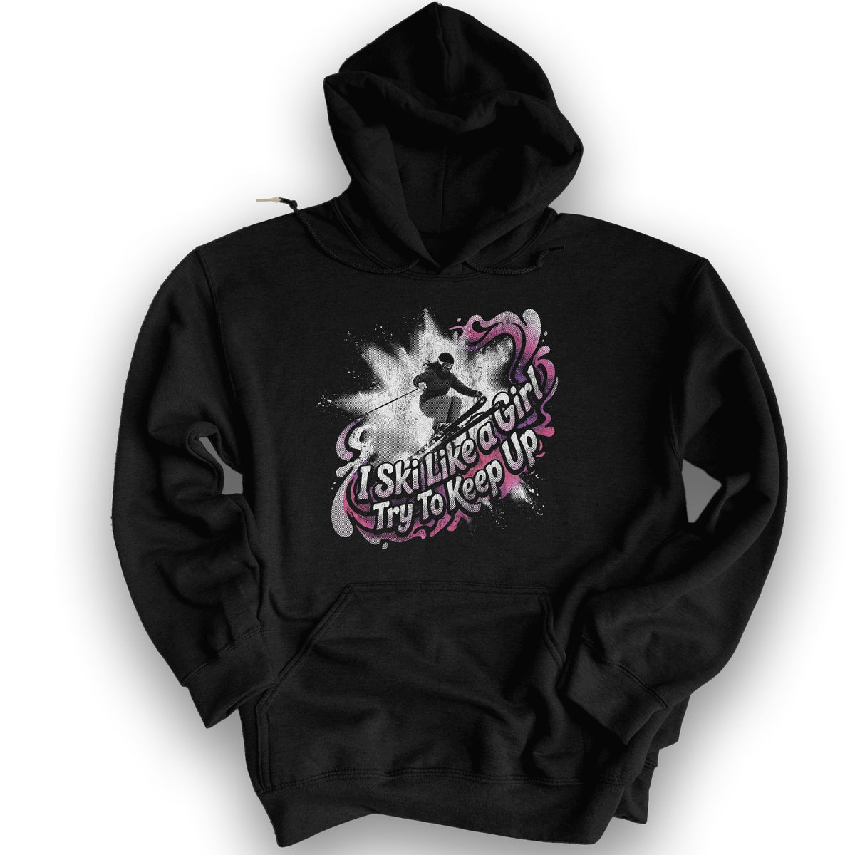 Ski Like a Girl Hoodie - Black