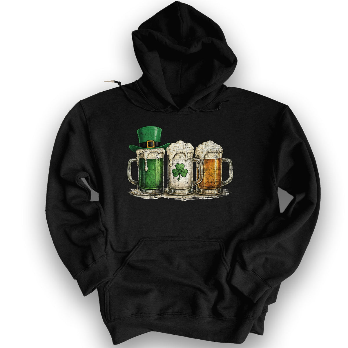 Irish Flag Mugs Hoodie - Black