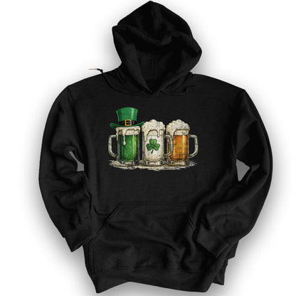 Irish Flag Mugs Hoodie - Black