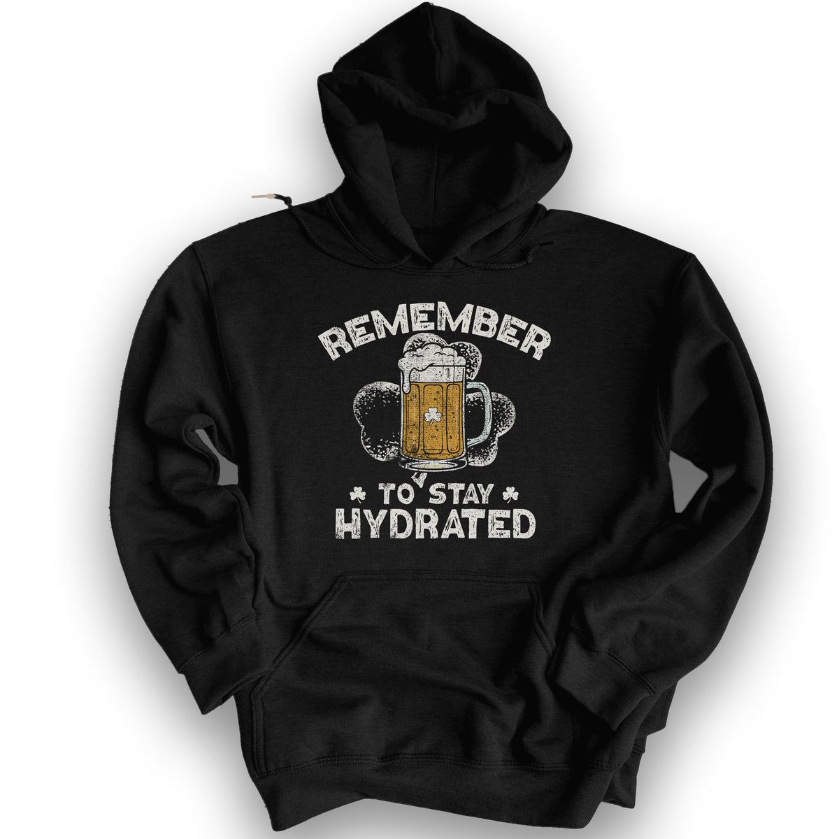 Stay Hydrated Irish Hoodie - Black