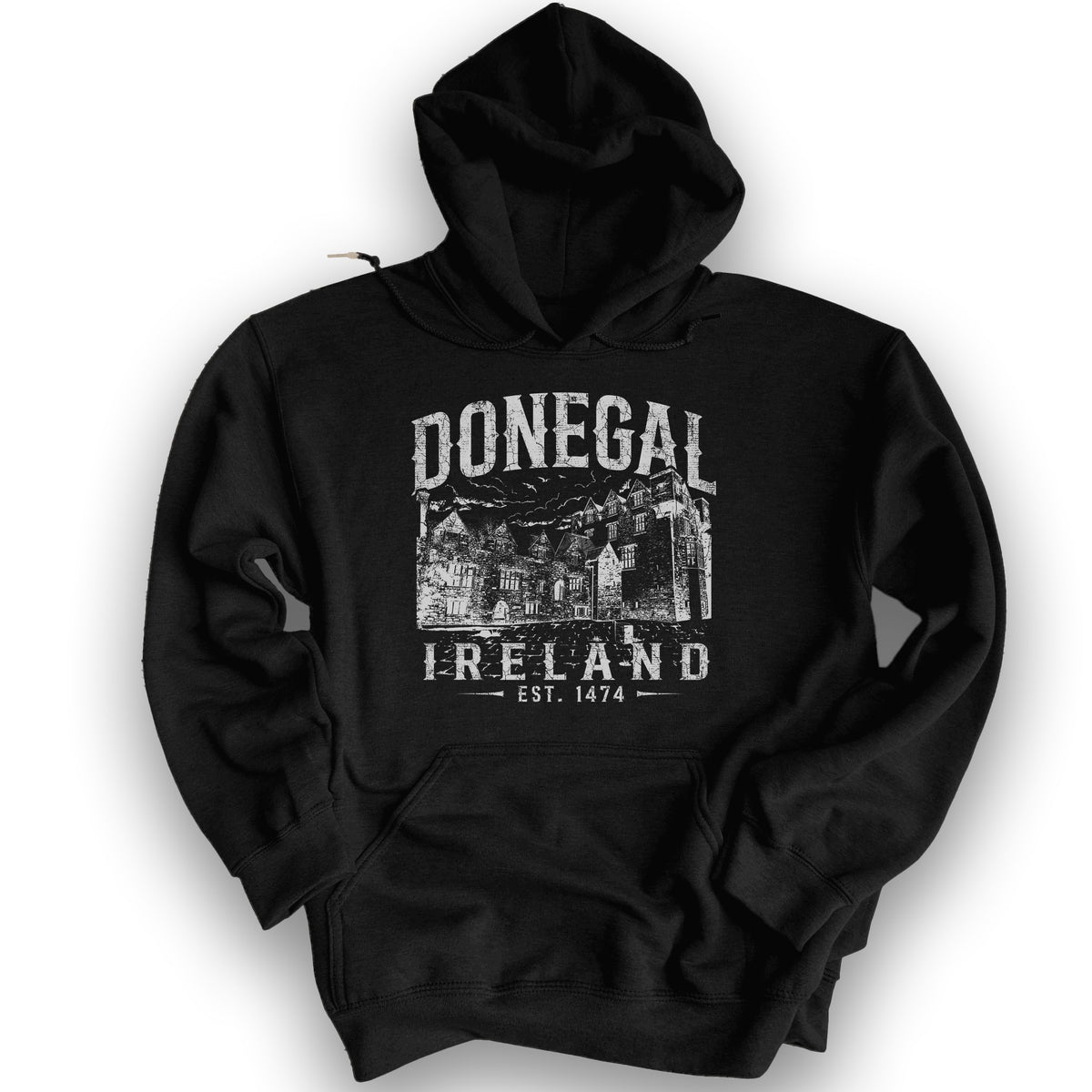 Donegal Ireland Sketch Hoodie - Black