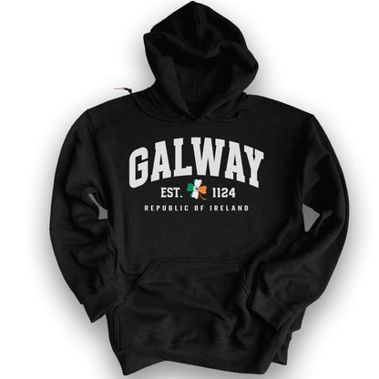 Galway Varsity Flag Hoodie - Black
