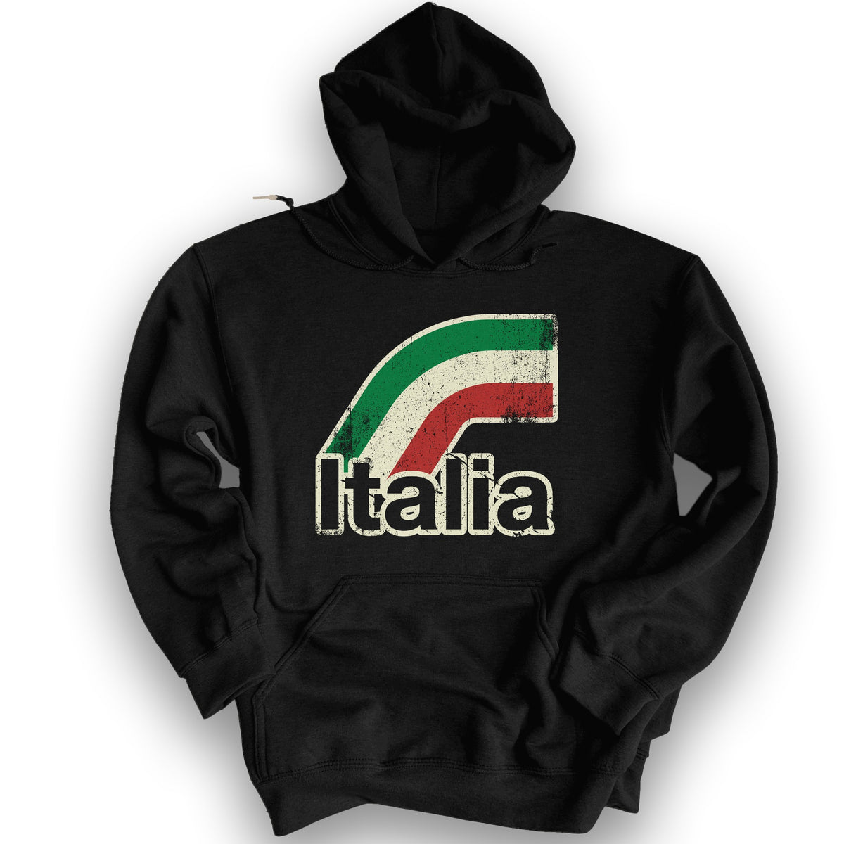 Italia Stripes Hoodie - Black