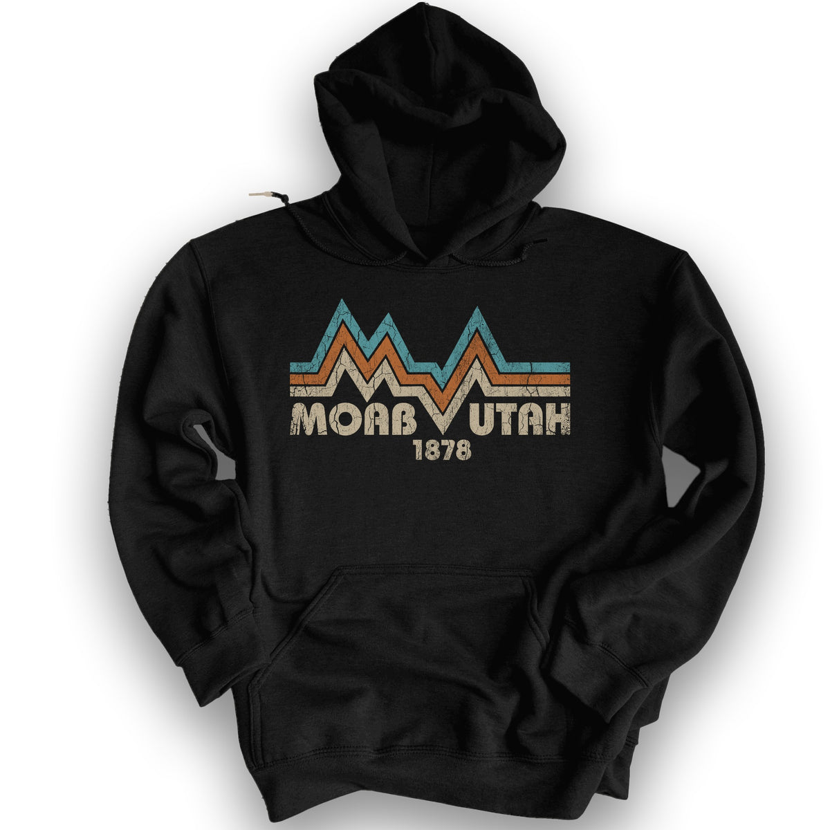 Moab Utah Retro Hoodie - Black