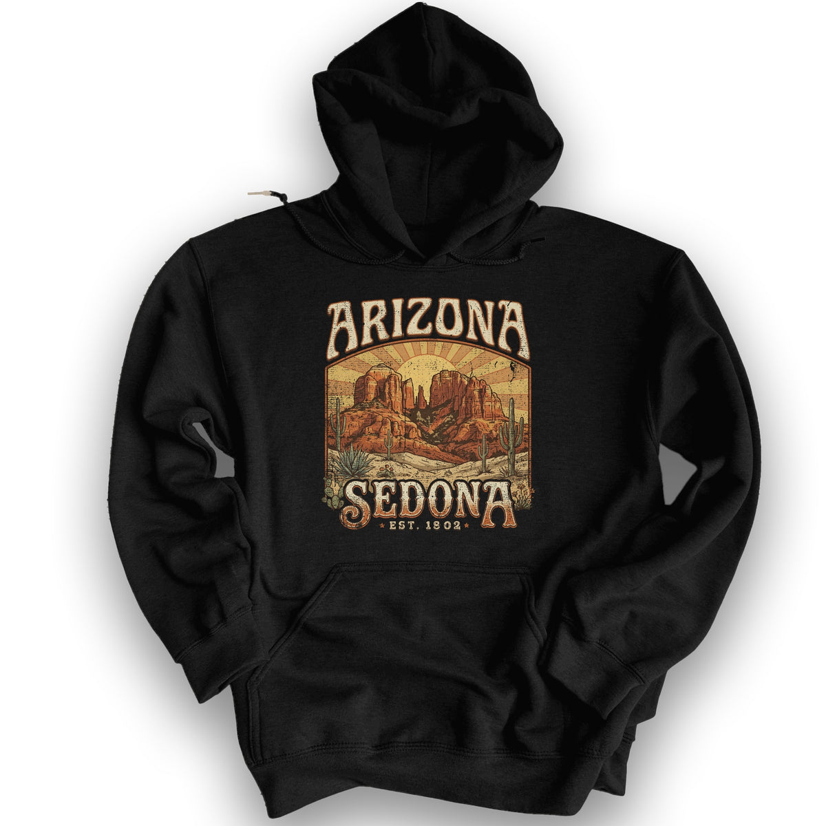 Sedona Arizona Sunset Hoodie - Black