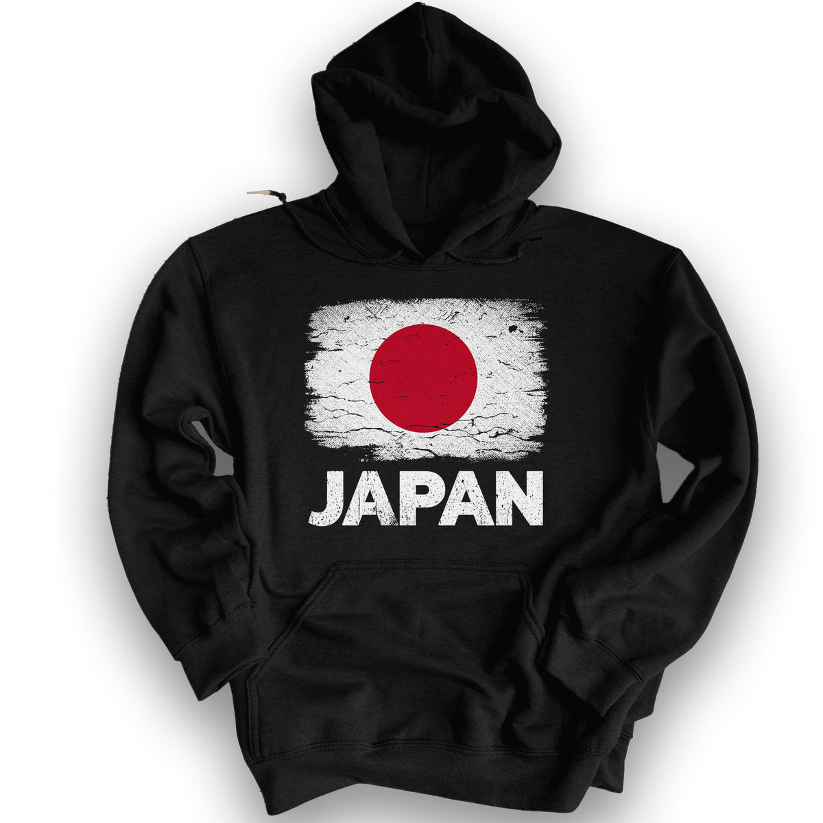 Japan Vintage Flag Hoodie - Black