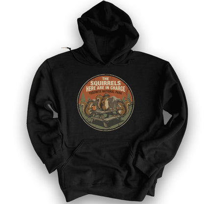 2026022204 The Squirrels Here In The Charge - Gildan 18500 Hoodie - Black