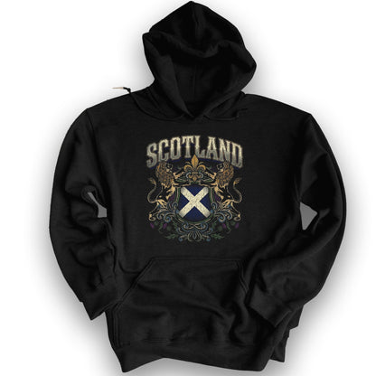 Scotland Rampant Flag Hoodie - Black