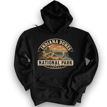 Indiana Dunes Medallion Hoodie - Black