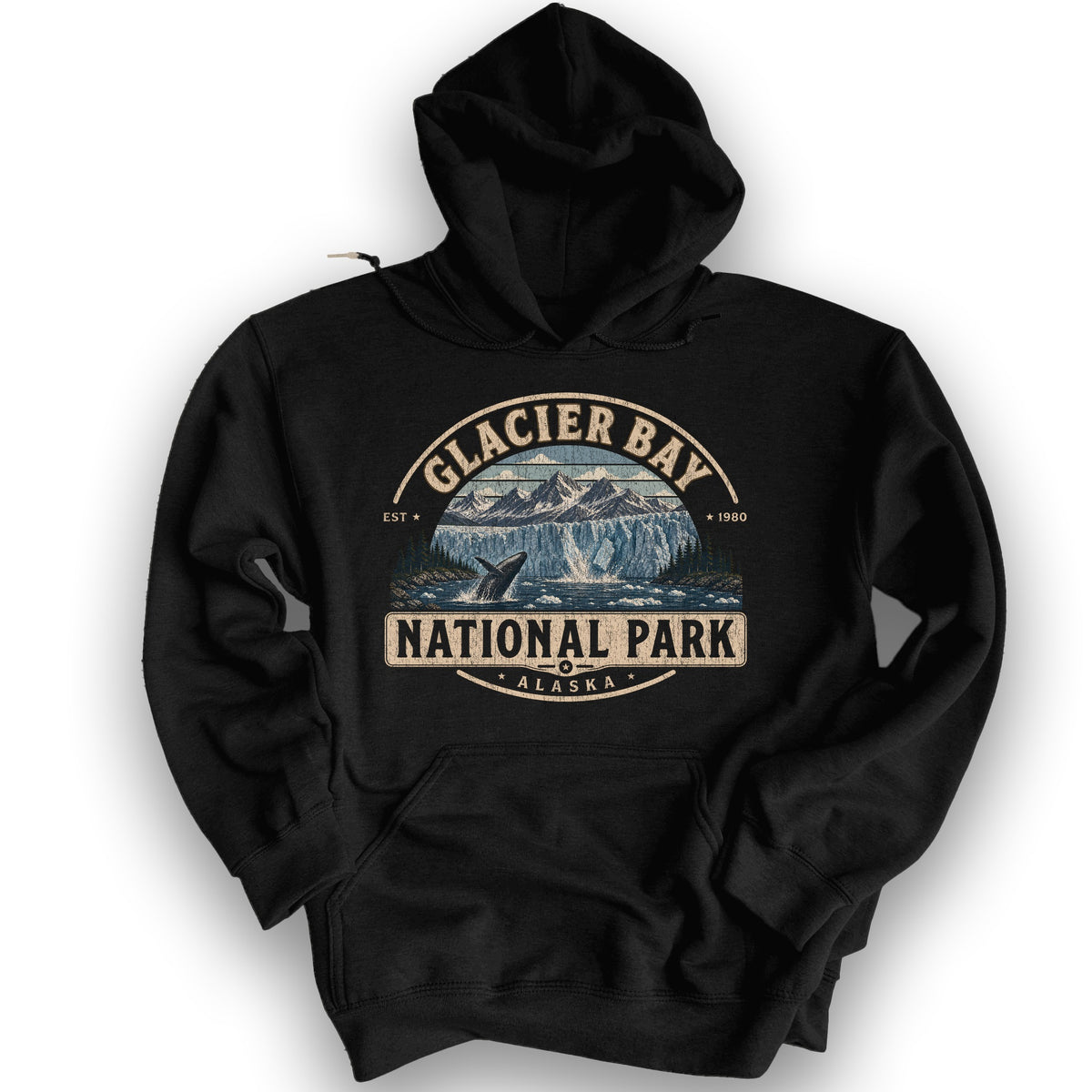 Glacier Bay Medallion Hoodie - Black