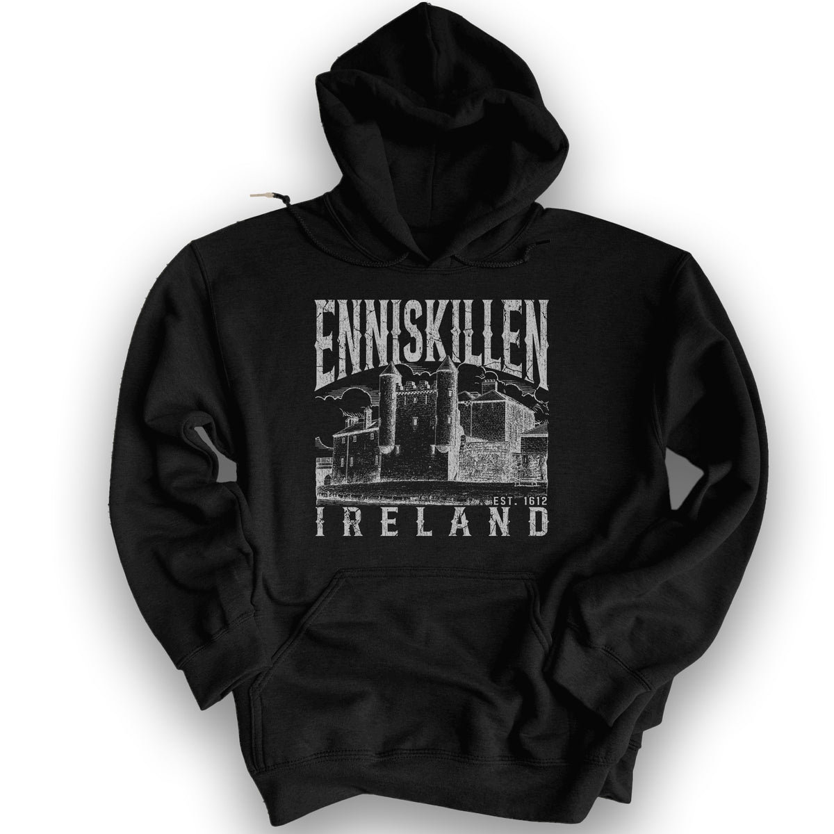 Enniskillen Ireland Sketch Hoodie - Black