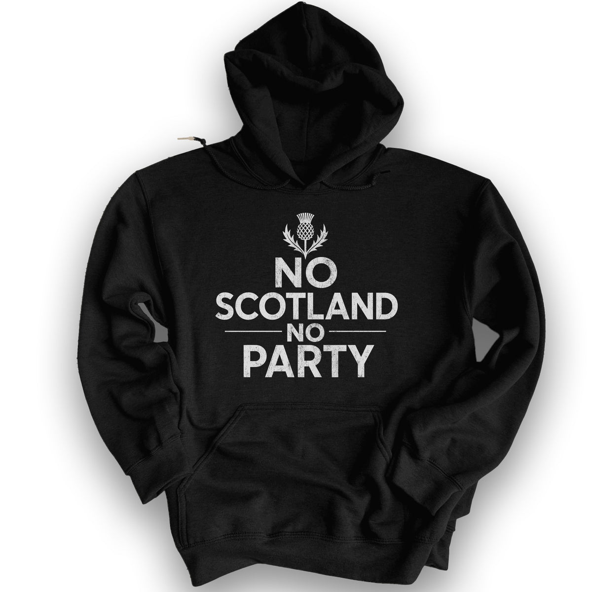 Scotland No Party Bold Hoodie - Black
