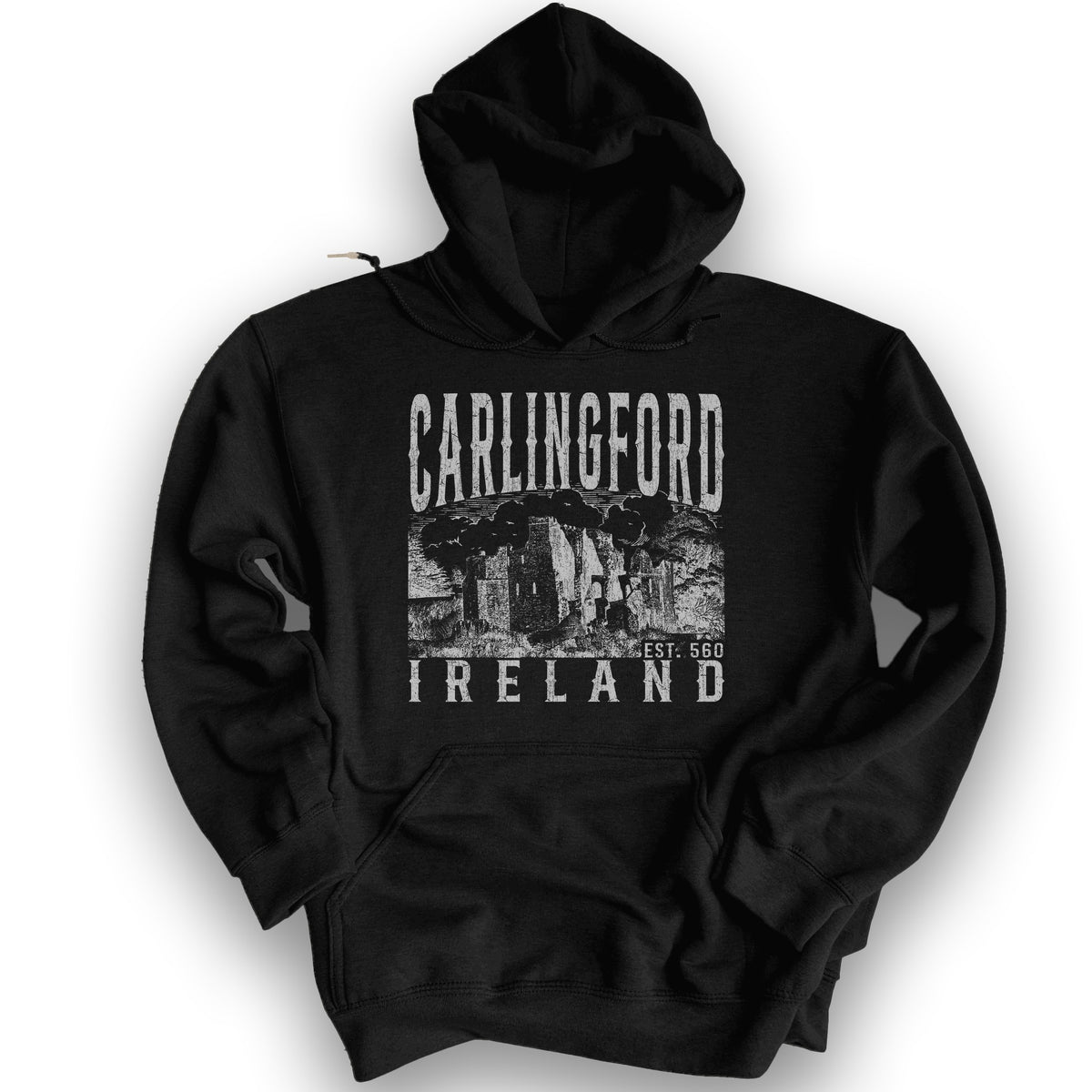 Carlingford Ireland Sketch Hoodie - Black