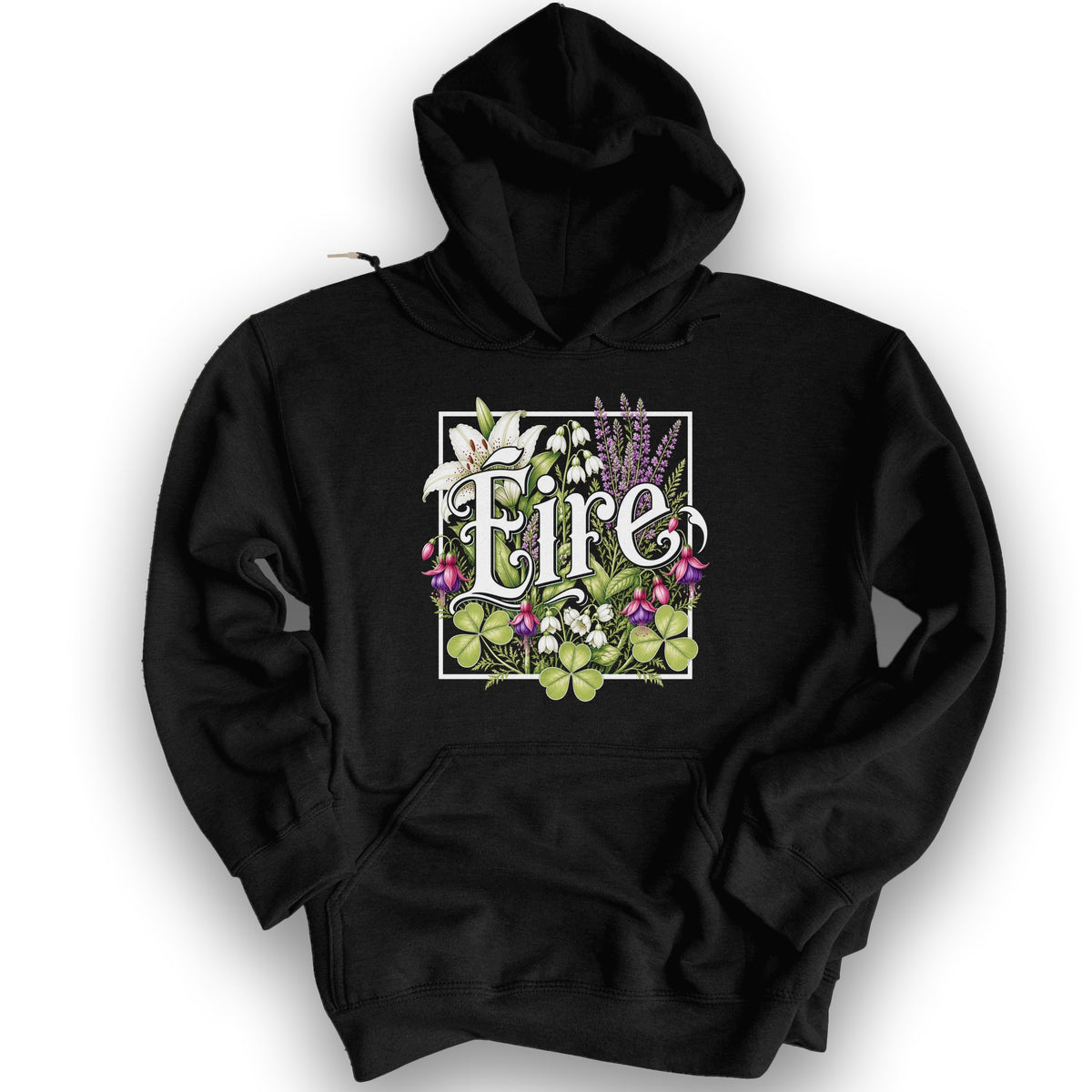 Eire Floral Hoodie - Black