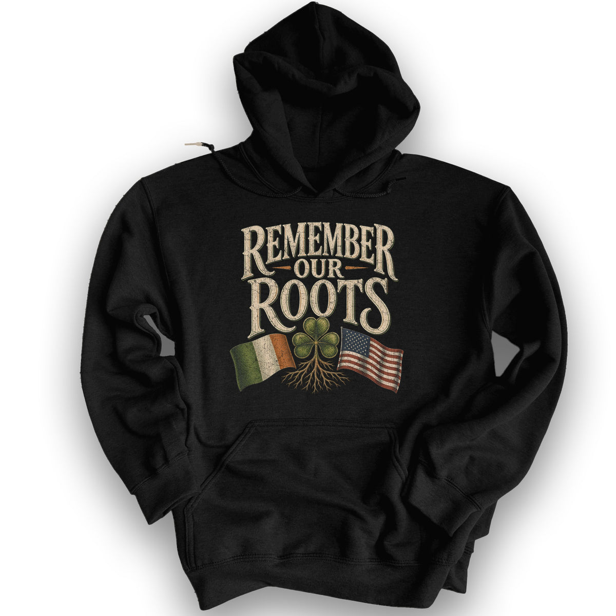Remember Irish Roots Hoodie - Black