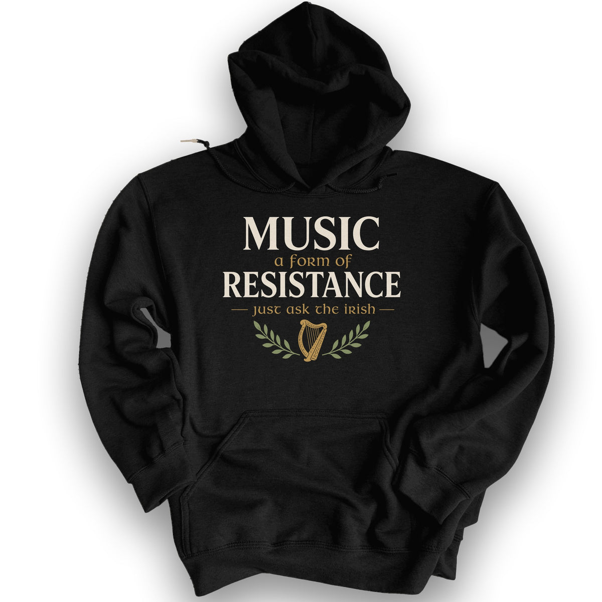 Music Resistance Irish Hoodie - Black