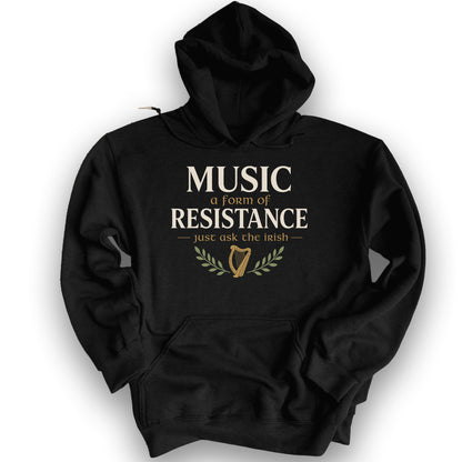 Music Resistance Irish Hoodie - Black