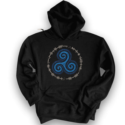 Celtic Triskele Hoodie - Black
