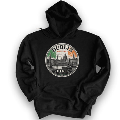 Dublin Badge Hoodie - Black